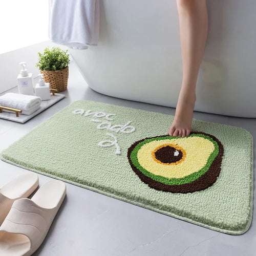 Absorbent Daisy Flocking Bath Mat