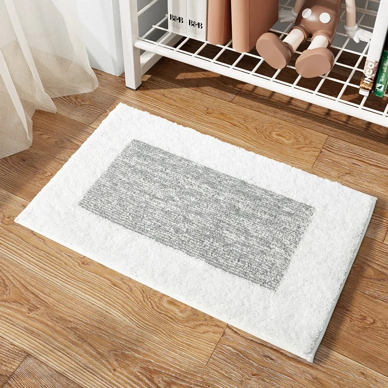 Absorbent Daisy Flocking Bath Mat