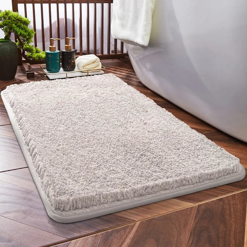 Absorbent Daisy Flocking Bath Mat