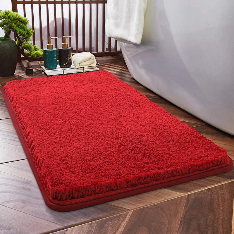Absorbent Daisy Flocking Bath Mat